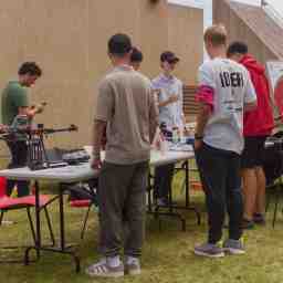 More uOttawa students have a look at out table