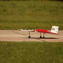 The aircraft ready to fly on the competition tarmac
