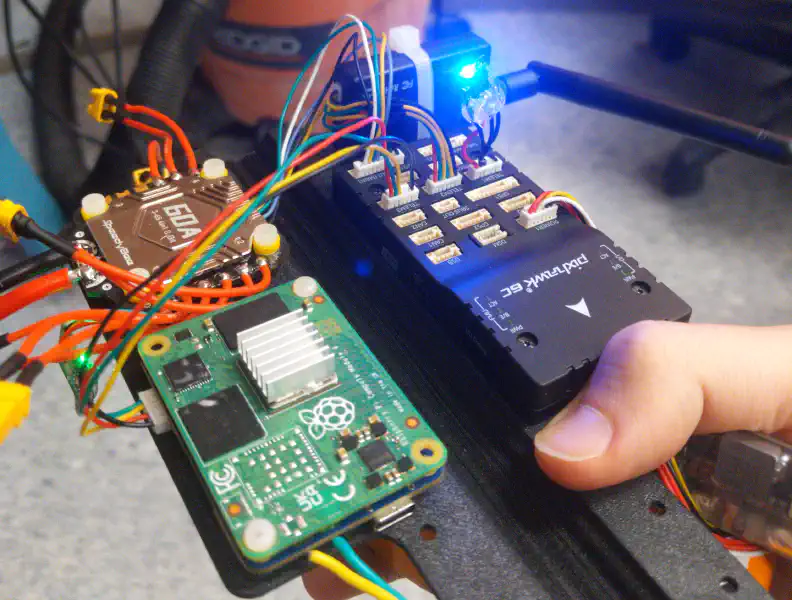 The electronics all plugged in