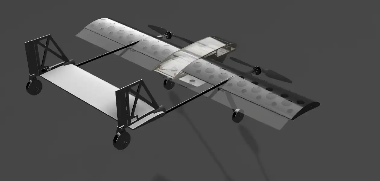 a CAD render of SG32C looking from behind and to the side