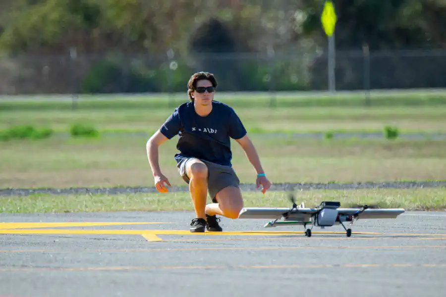 Kaden on the runway with SG32C